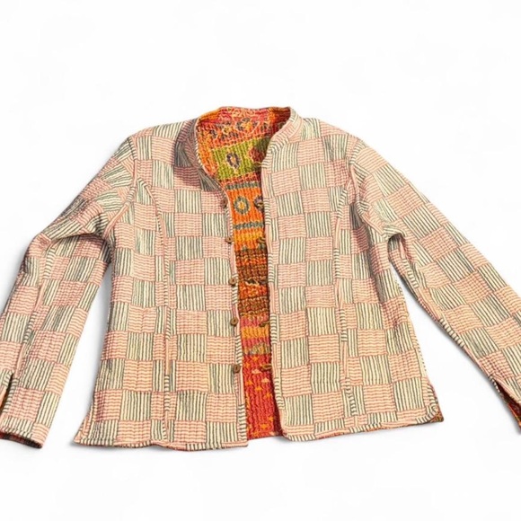 Colorful vintage size M medium Patchwork Women's Jacket - Picture 7 of 9